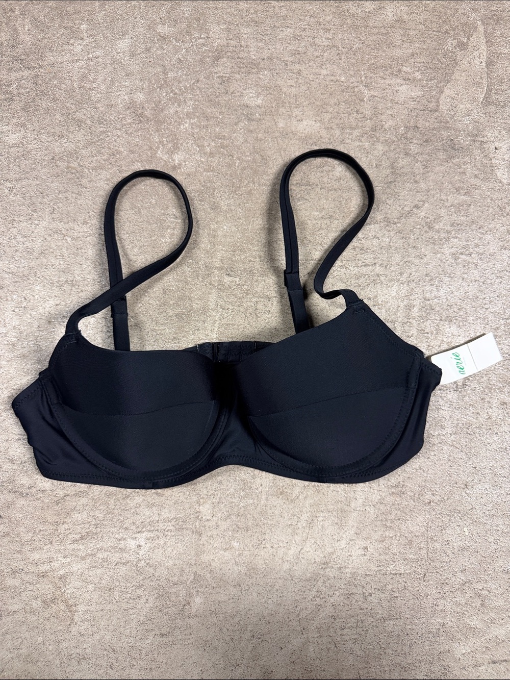 aerie Black Underwire Push Up Swim Top - 34C